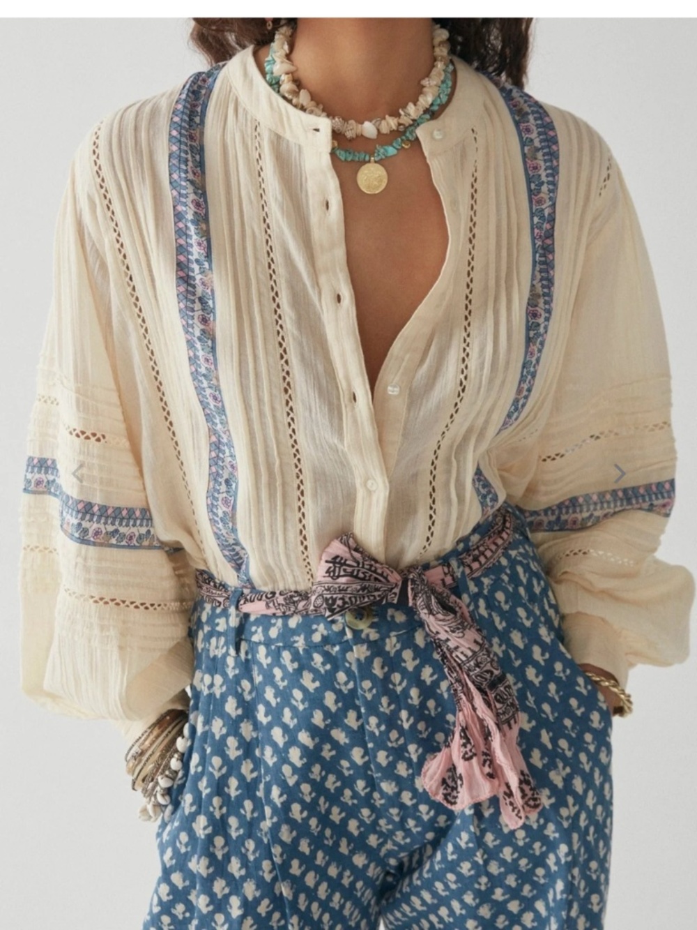 Maison Hotel Alberta Blouse, Adelfa Pink, XS